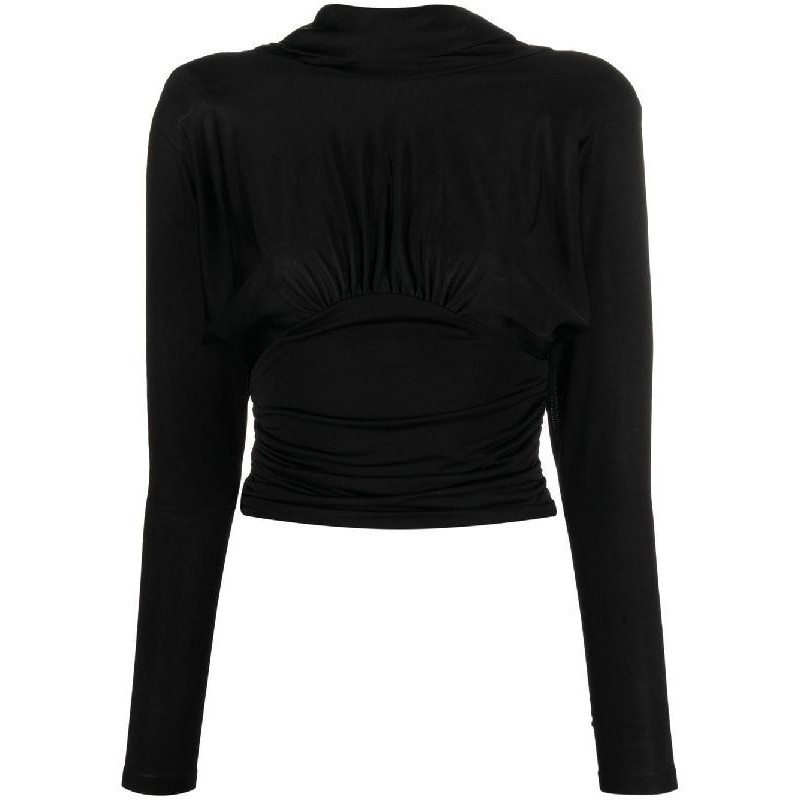 Backless Drape Ruched Top|M