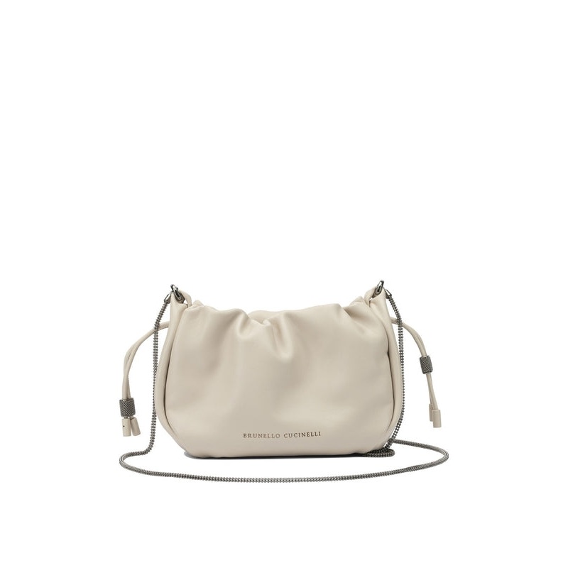 Brunello Cucinelli Beige Crossbody & Shoulder Bags