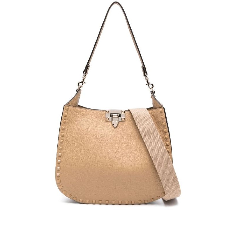 Rockstud Leather Shoulder Bag|OS