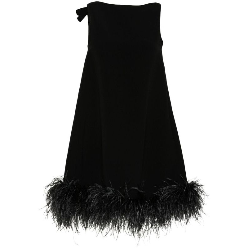 Feather Hem Detail Dress|40