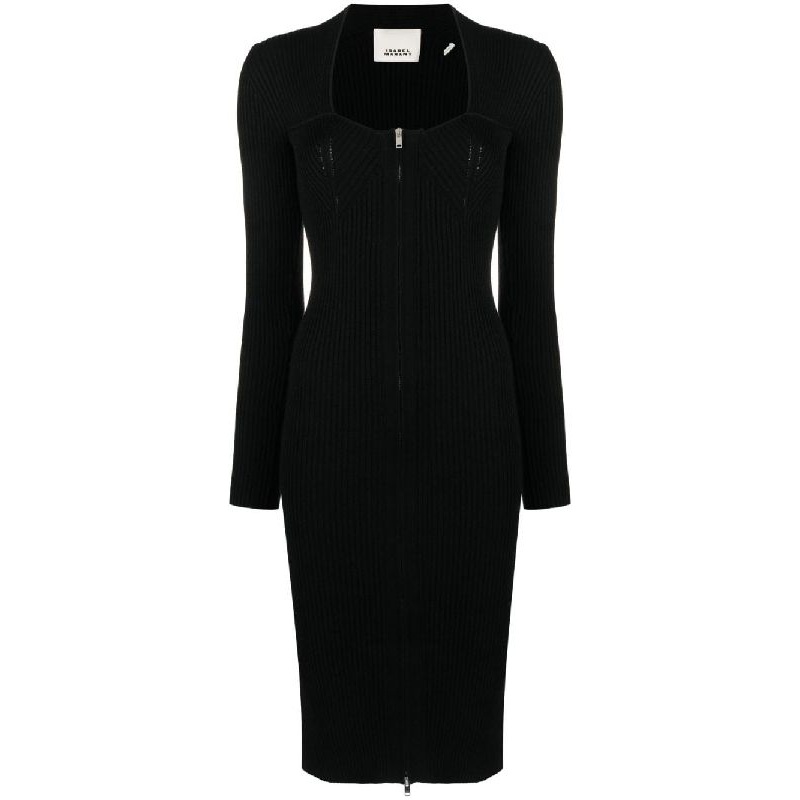 Zael Ribbed Zip-Up Dress|38