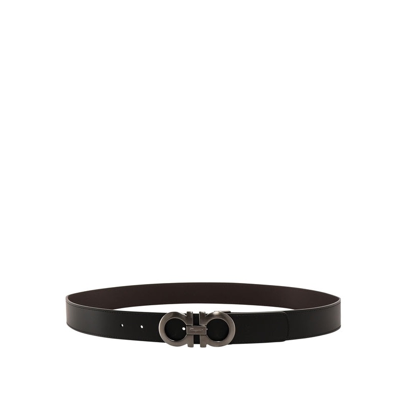 Ferragamo Black Leather Belts|100|105|110|95