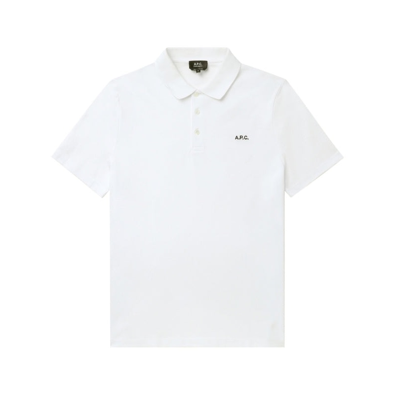 A.P.C. White Polo Shirts|M
