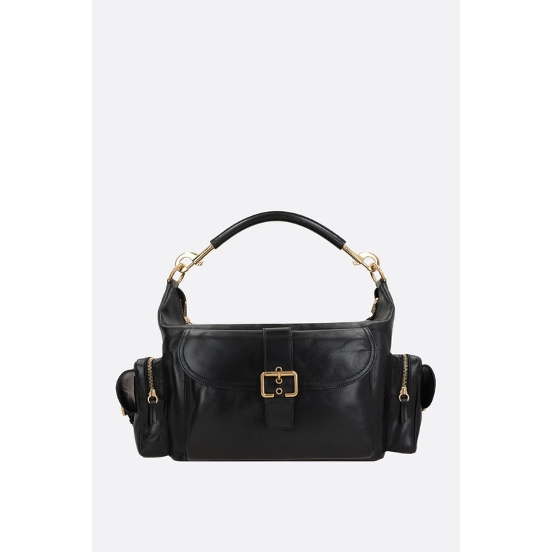 Double Carry Camera Leather Tote Bag