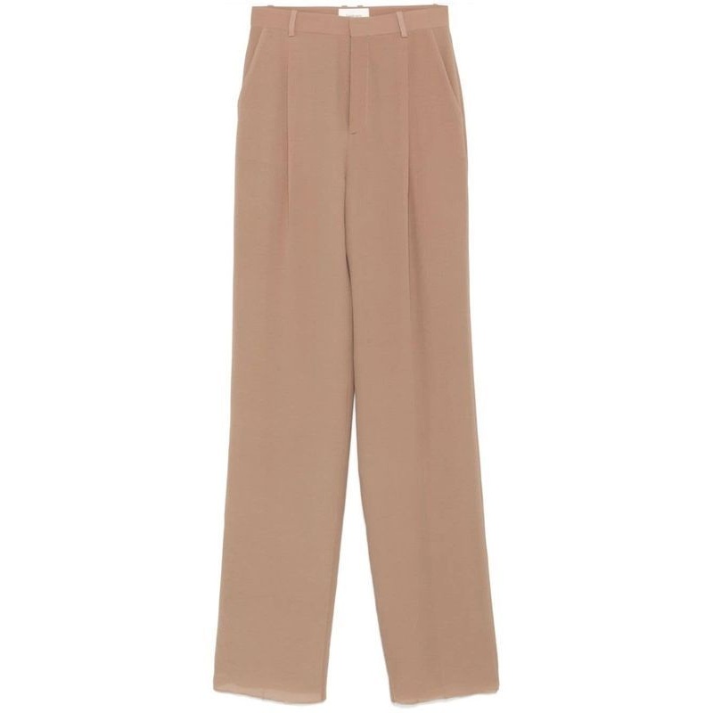 Front Pleats Silk Pants|36|40