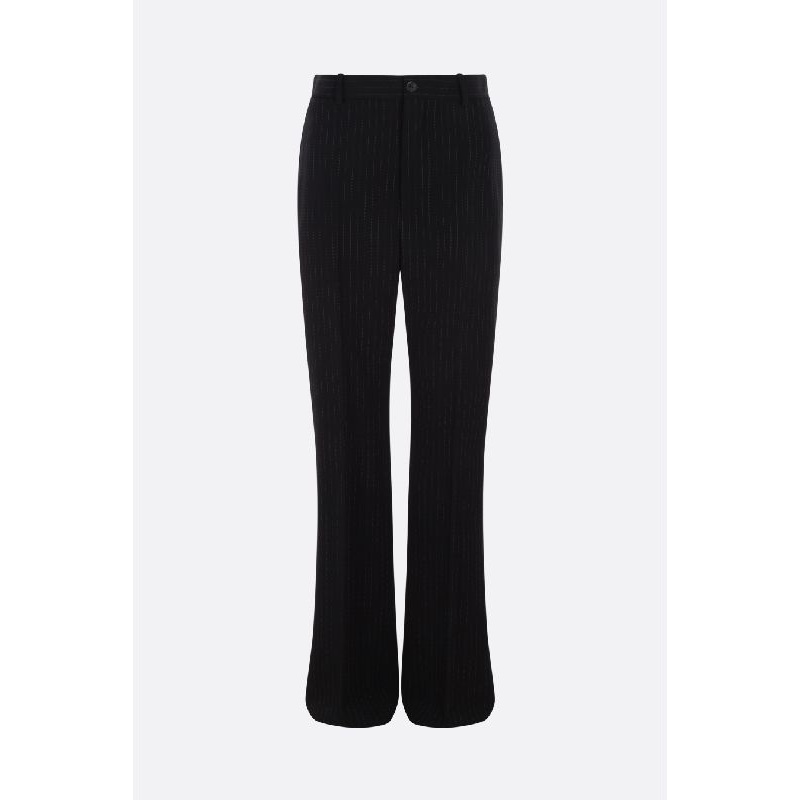 Pinstripe Wool Tailored Pants|38
