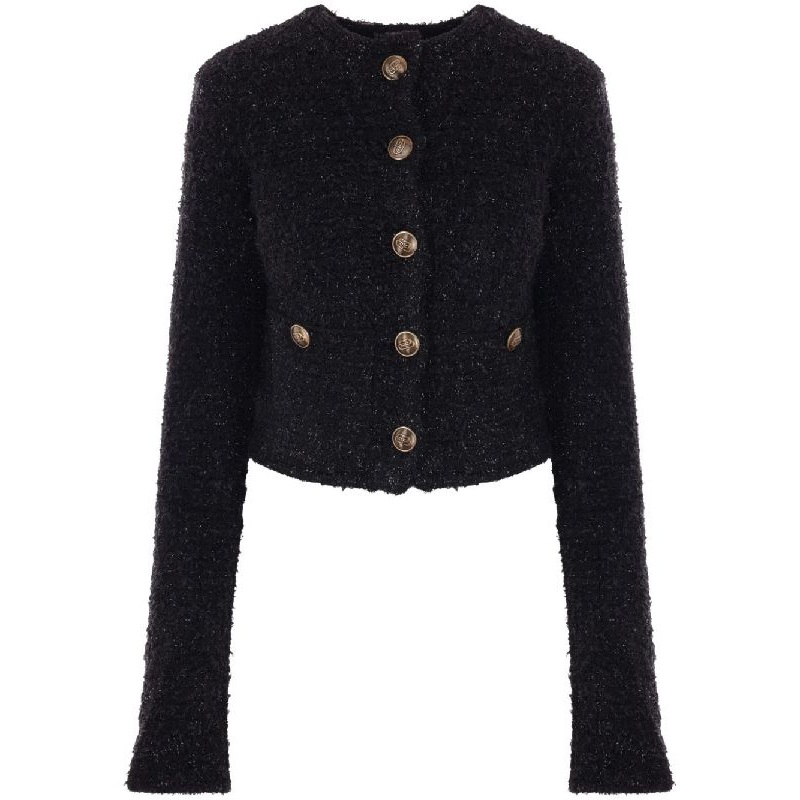 Logo Button Tweed Cardigan|L|M