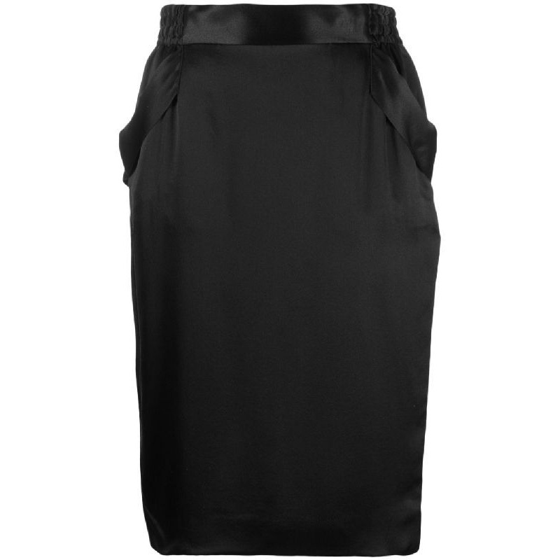 Silk Satin Pencil Skirt|38