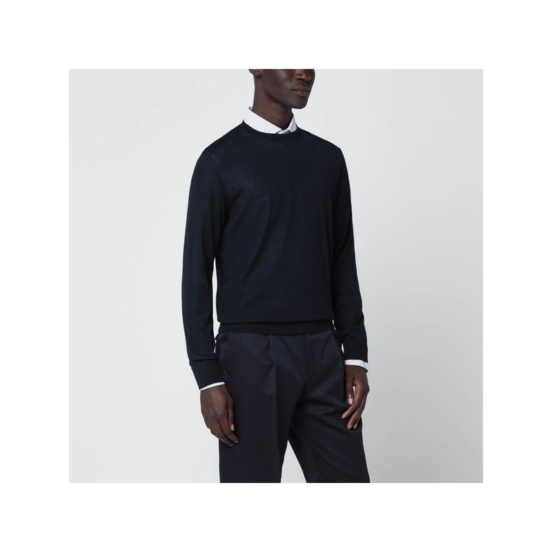 Z Zegna Navy Knitted|IT 48|IT 50