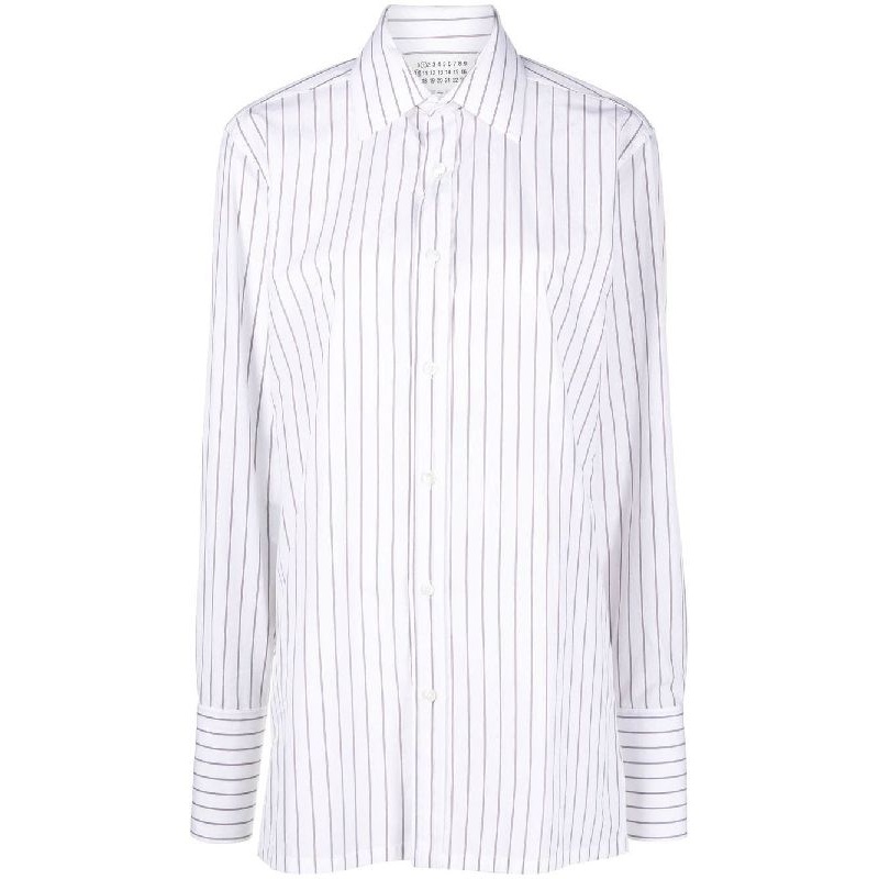 Back Stitch Stripe Cotton Shirt