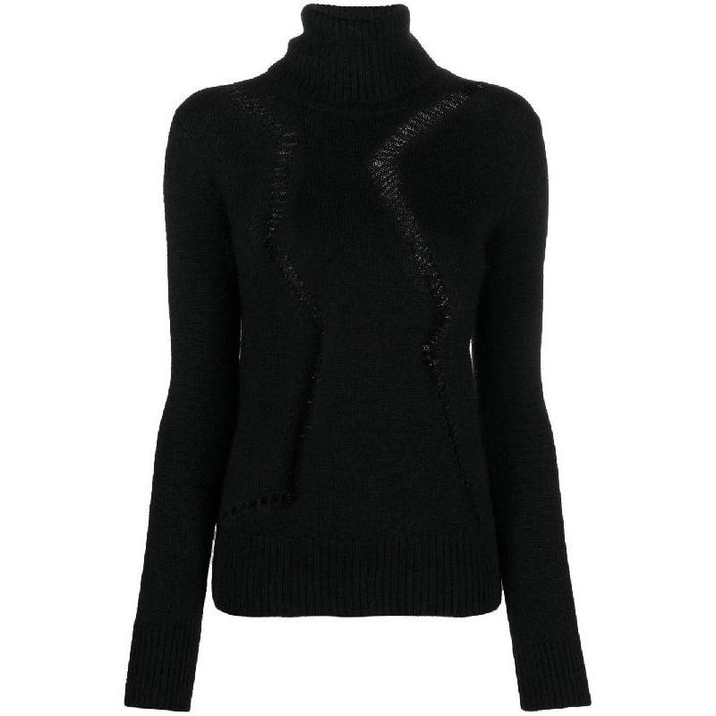 Wool Mohair High-Neck Knit|L