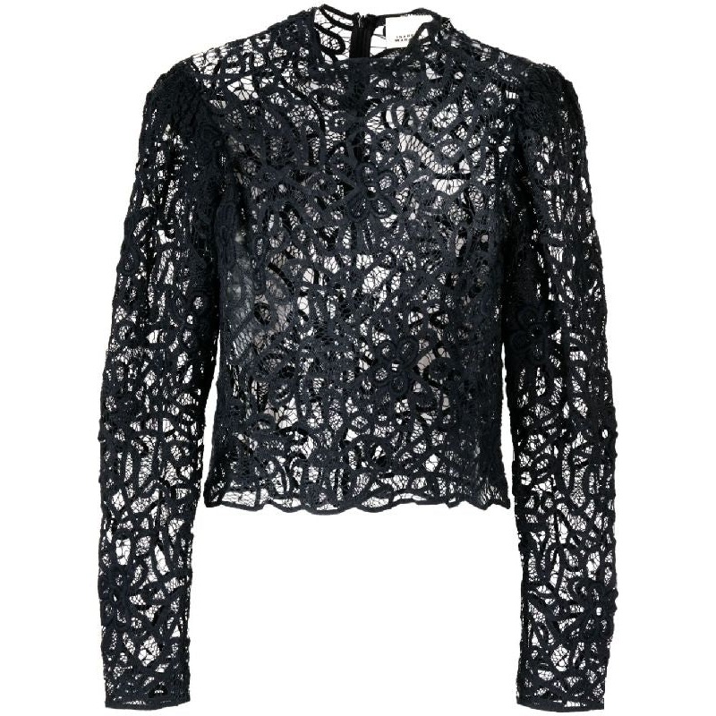 Neline Flower Lace Long Sleeve Top