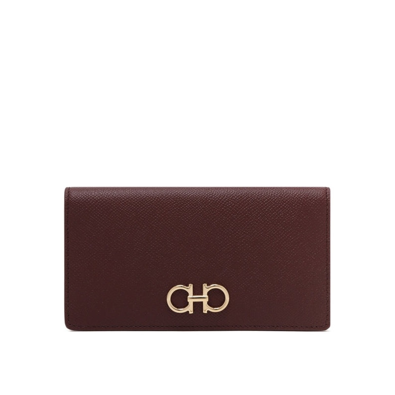Ferragamo Burgundy Wallets|OS