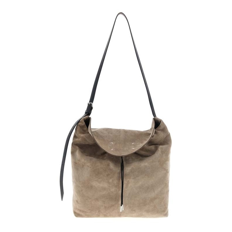 Drawstring Leather Small Crossbody Bag