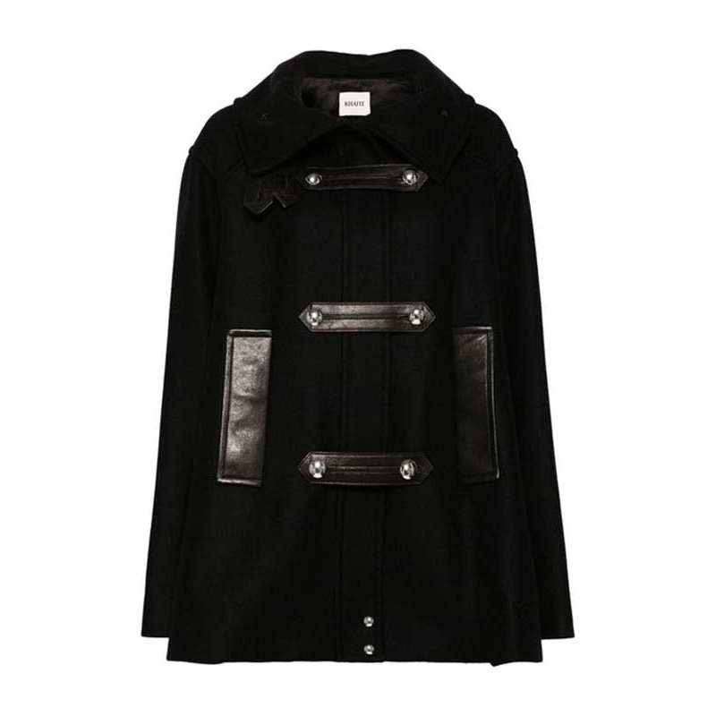 Melbo Wool Nylon Hooded Coat|XS