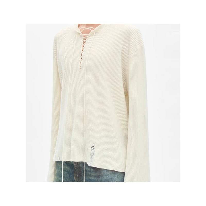 Ann Demeulemeester White Knitted