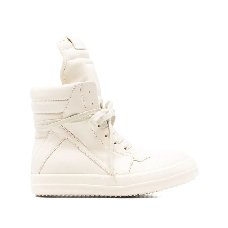 Rick Owens White High Top Sneakers