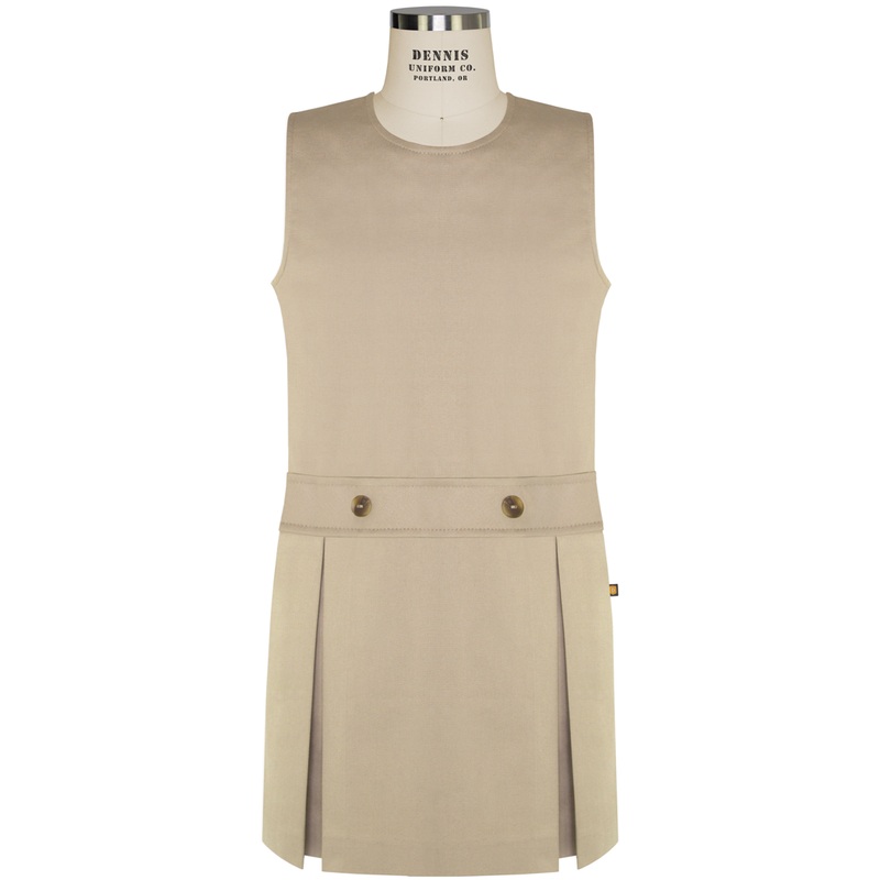 Drop Waist Pleat Jumper|049 – Khaki|Youth – G3 Girls  Size 3|Youth – G4 Girls  Size 4|Youth – G5 Girls  Size 5|Youth – G6 Girls  Size 6|Youth – G7 Girls  Size 7|Youth – G8 Girls  Size 8|Youth – G10 Girls  Size 10|Youth – G12 Girls  Size 12|Youth – G14 Gir