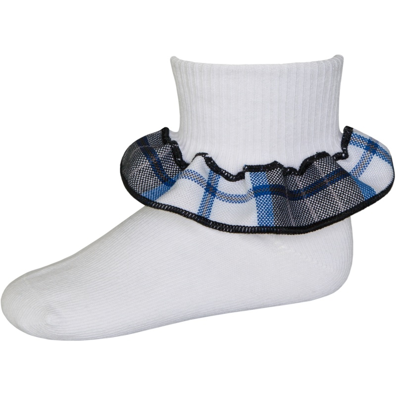 Ruffle Ankle Socks|155 – Adams Plaid|Size Range – S Small|Size Range – M Medium|Size Range – L Large|Size Range – XL Extra Large