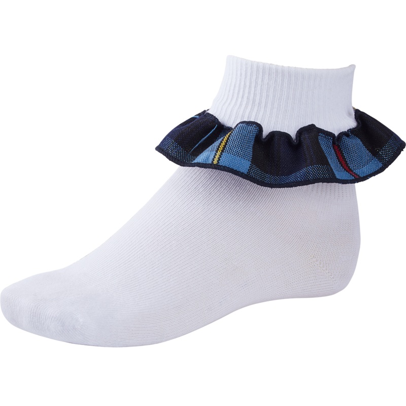 Ruffle Ankle Socks|188 – McKinley Plaid|Size Range – S Small|Size Range – M Medium|Size Range – L Large|Size Range – XL Extra Large
