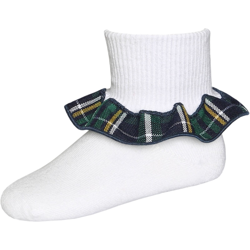 Ruffle Ankle Socks|225 – Christopher Plaid|Size Range – S Small|Size Range – M Medium|Size Range – L Large|Size Range – XL Extra Large