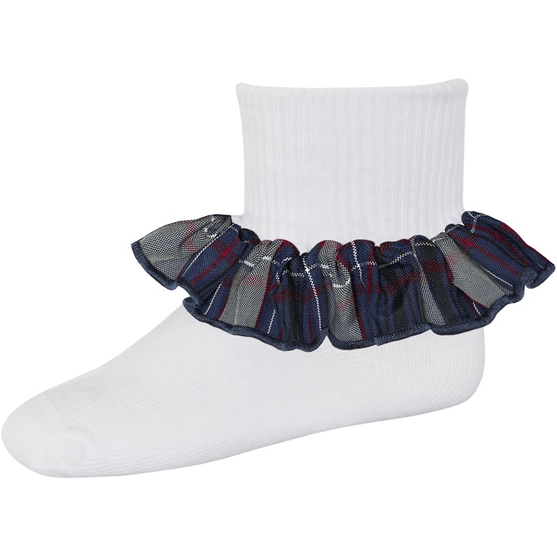 Ruffle Ankle Socks|270 – Dunbar Plaid|Size Range – S Small|Size Range – M Medium|Size Range – L Large|Size Range – XL Extra Large