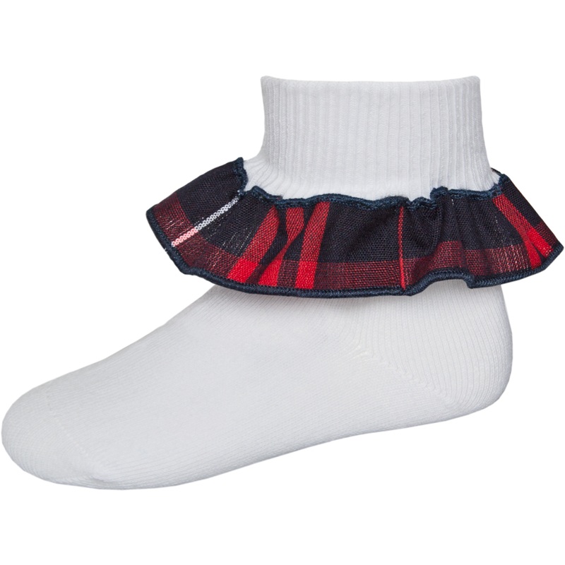 Ruffle Ankle Socks|310 – Hamilton Plaid|Size Range – S Small|Size Range – M Medium|Size Range – L Large|Size Range – XL Extra Large