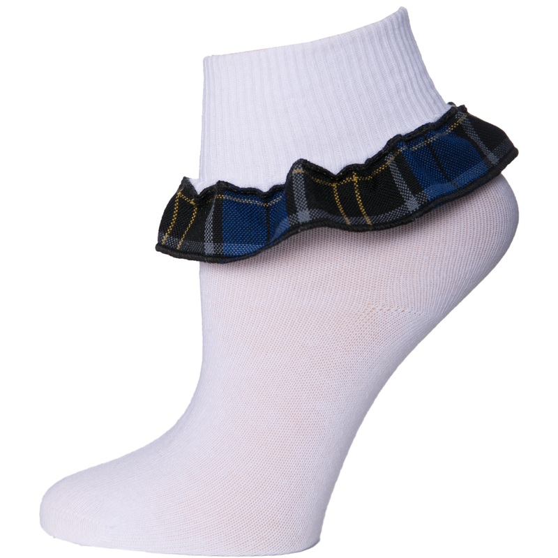 Ruffle Ankle Socks|460 – Mayfair Plaid|Size Range – S Small|Size Range – M Medium|Size Range – L Large|Size Range – XL Extra Large