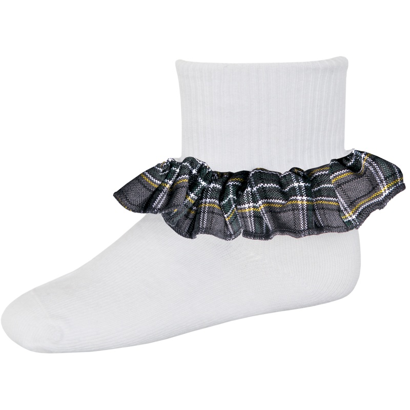 Ruffle Ankle Socks|515 – NN Plaid|Size Range – S Small|Size Range – M Medium|Size Range – L Large|Size Range – XL Extra Large
