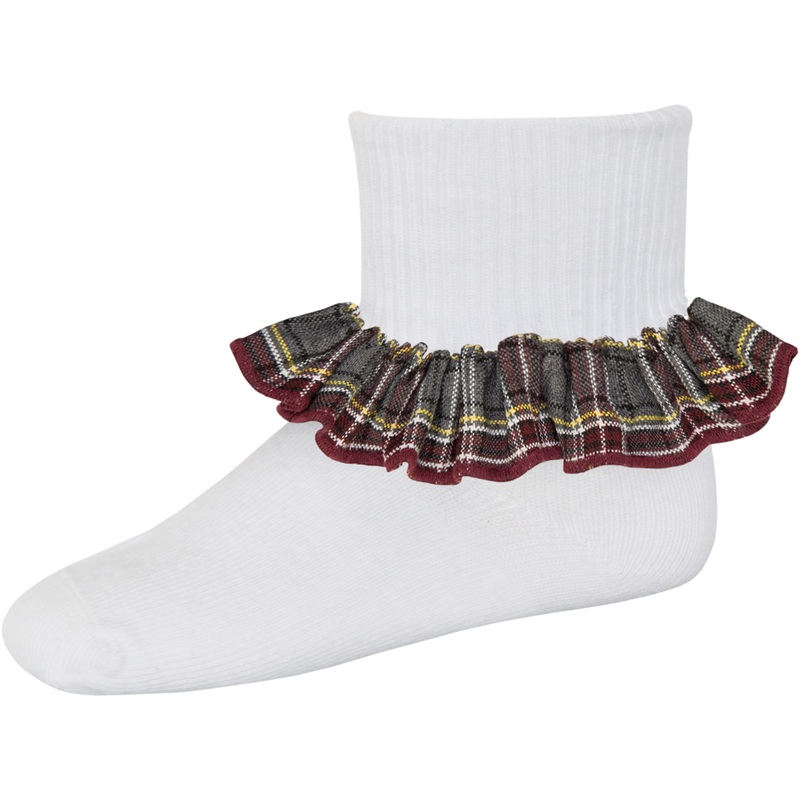Ruffle Ankle Socks|540 – MM Plaid|Size Range – S Small|Size Range – M Medium|Size Range – L Large|Size Range – XL Extra Large