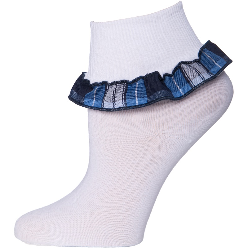 Ruffle Ankle Socks|545 – RR Plaid|Size Range – S Small|Size Range – M Medium|Size Range – L Large|Size Range – XL Extra Large
