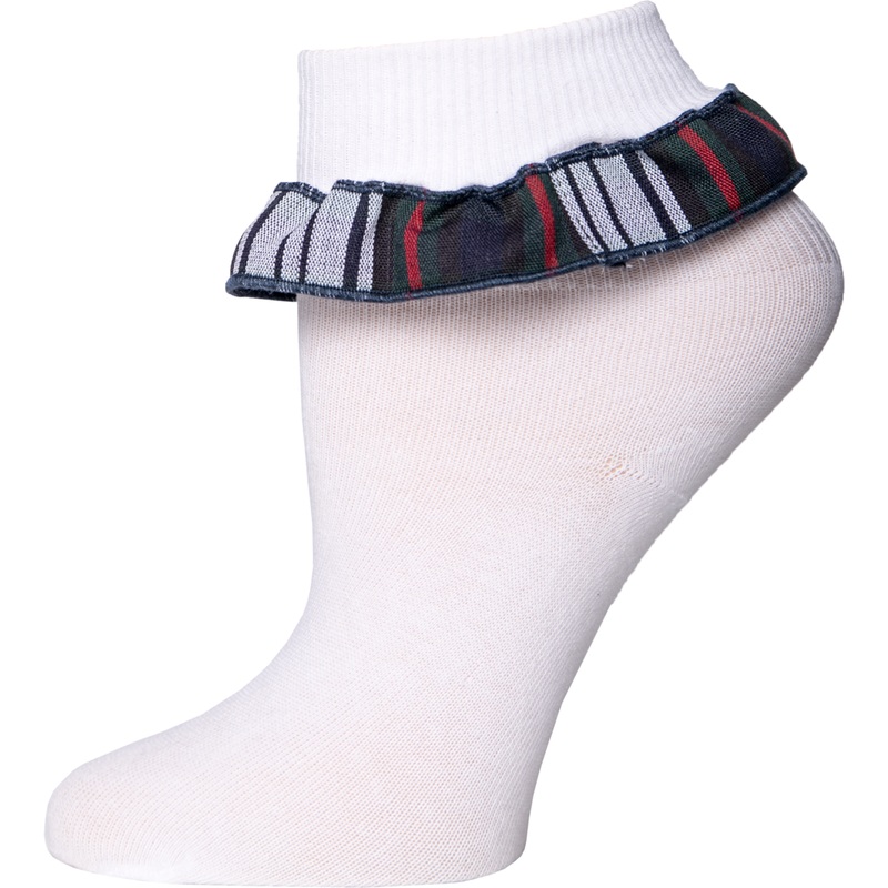 Ruffle Ankle Socks|308 – Murphy Plaid|Size Range – S Small|Size Range – M Medium|Size Range – L Large|Size Range – XL Extra Large