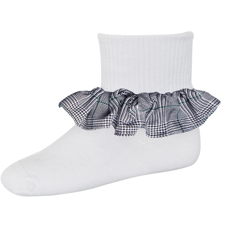 Ruffle Ankle Socks|832 – Bradford Plaid|Size Range – S Small|Size Range – M Medium|Size Range – L Large|Size Range – XL Extra Large