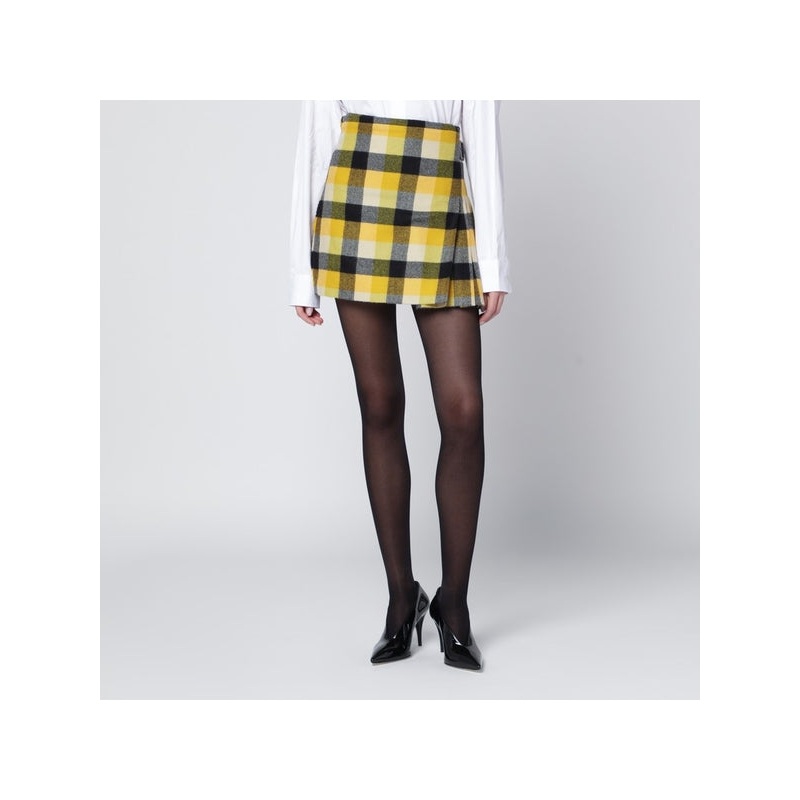 Vivienne Westwood Yellow Checked Skirts