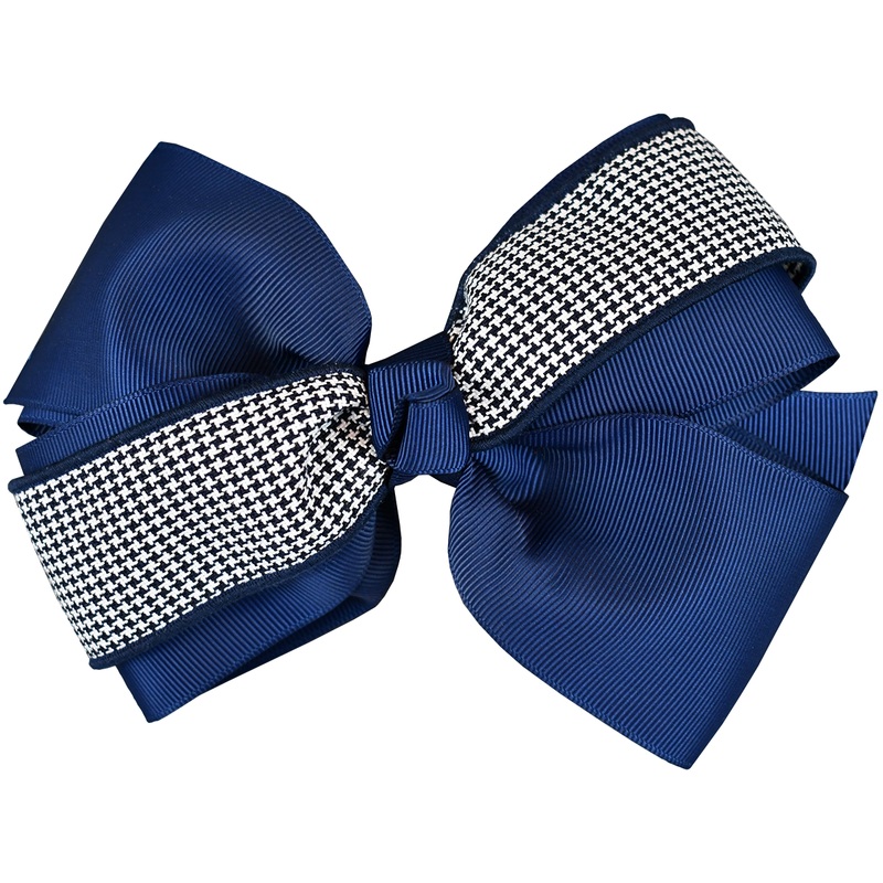 Large Four Loop Bow|075 – Navy and White
