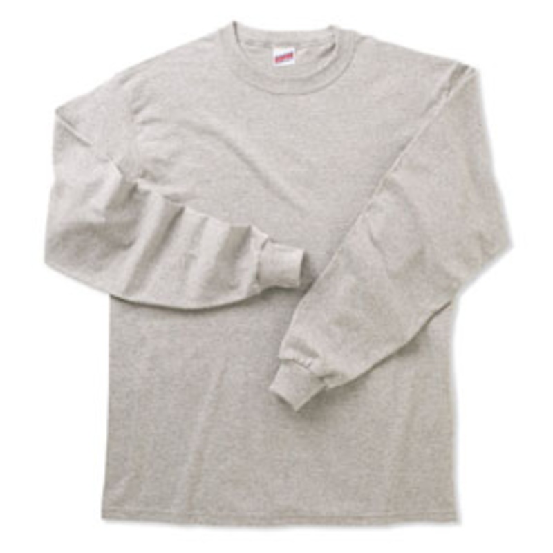 Long Sleeve Crew Neck T-Shirt|759 – Oxford Grey|Youth – YS Youth Size 7-8|Youth – YM Youth Size 10|Youth – YL Youth Size 12|Youth – YXL Youth Size 14-16|HAC
