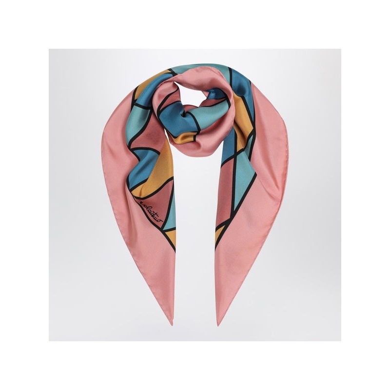 Valentino Pink Silk Mufflers|OS