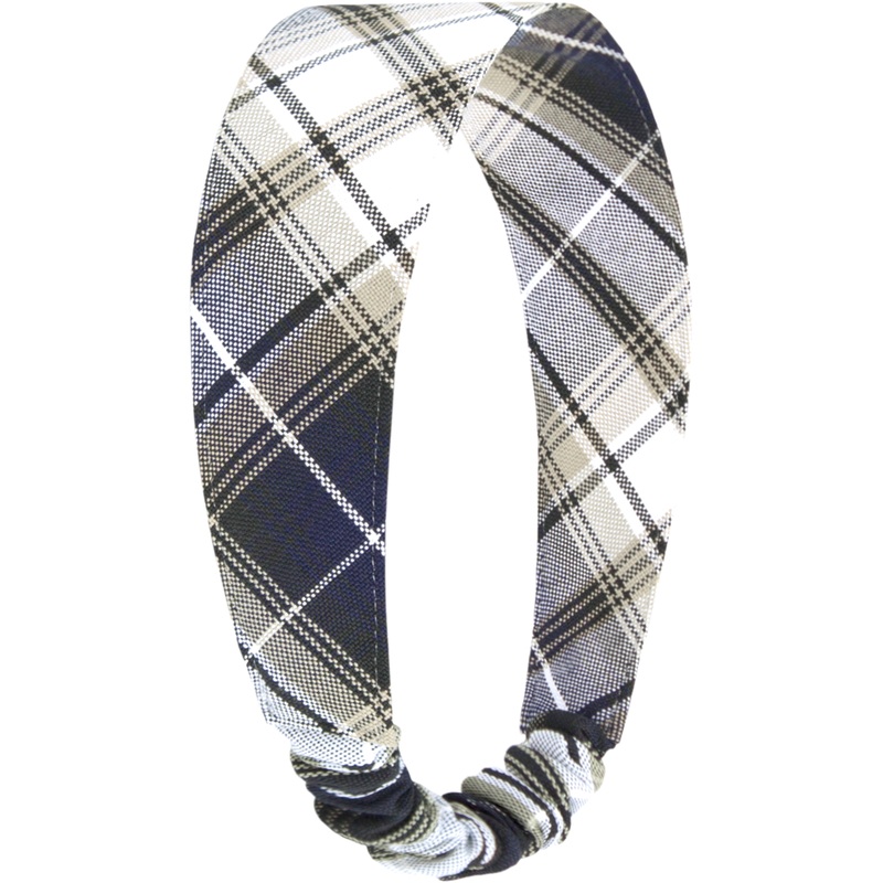 Elastic Back Headband|352 – Langley Plaid