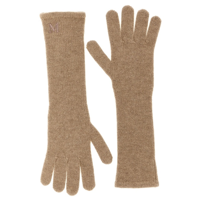 Max Mara Beige Wool Gloves|OS