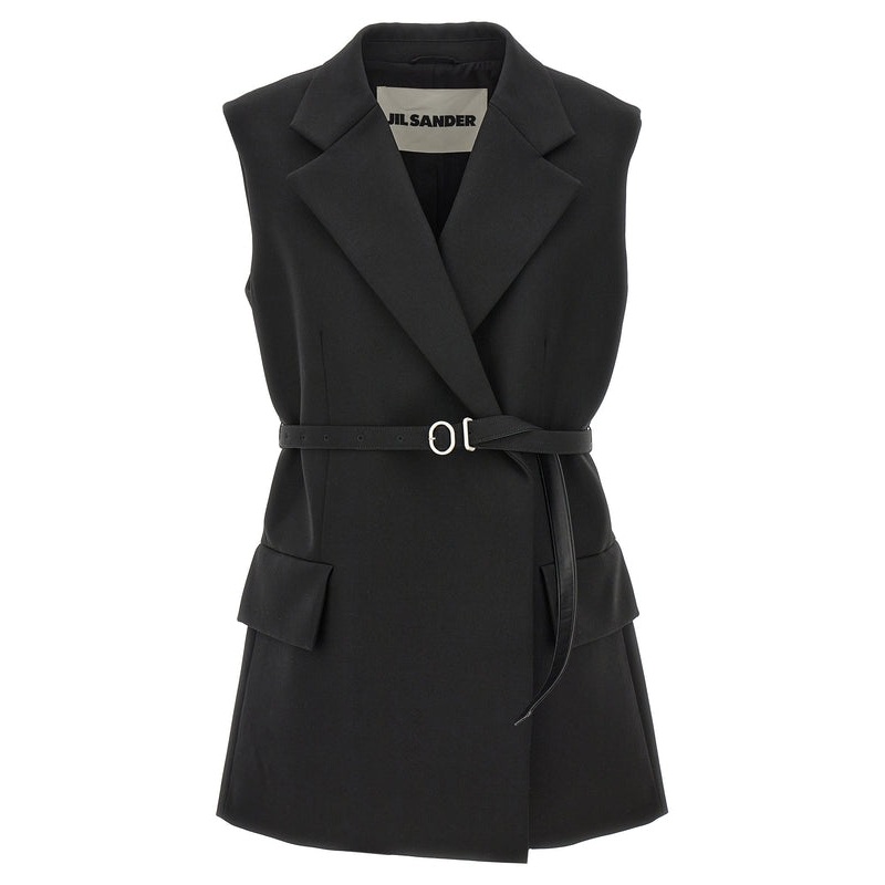 Belt Detail Wool Vest|DE 36