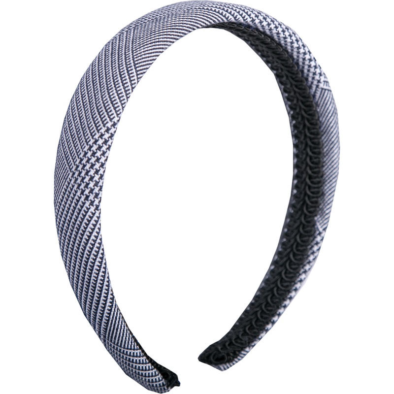 Padded Headband|510 – Navy-White Shadow Plaid