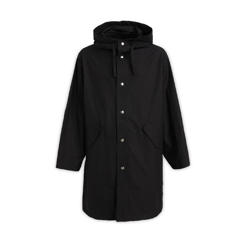 Back Logo Cotton Hoodie Parka Jacket