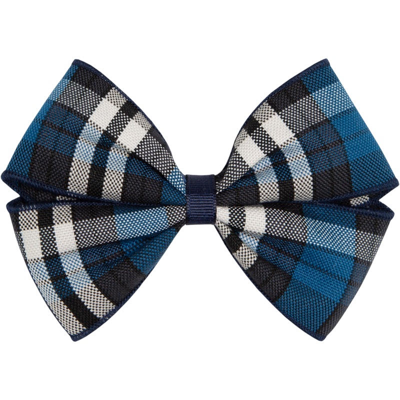 Clip Hair Bow|555 – Rampart Plaid