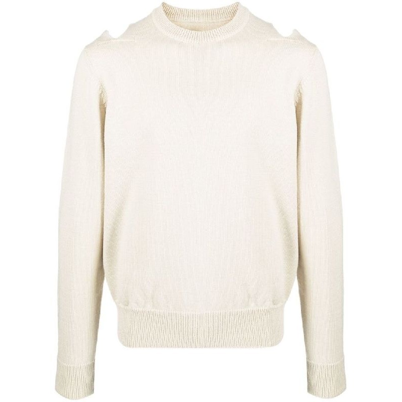 Cutout Detail Shoulder Wool Knit