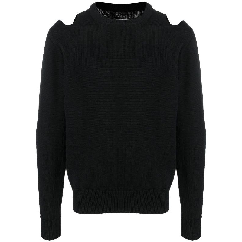 Cutout Shoulder Detail Wool Knit