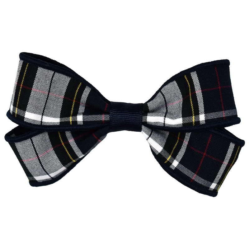 Clip Hair Bow|287 – Friends Plaid