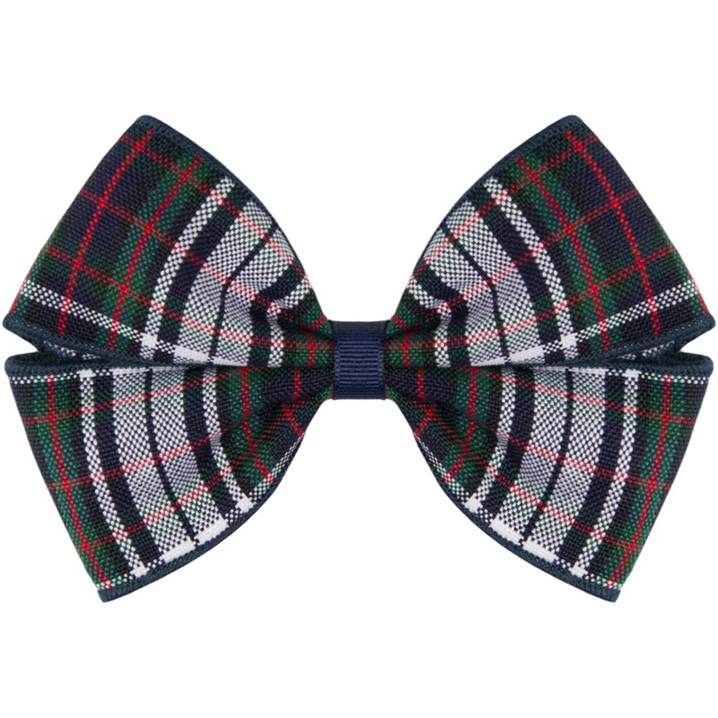 Clip Hair Bow|525 – Patricia Plaid