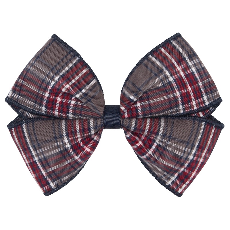 Clip Hair Bow|562 – Rose Plaid