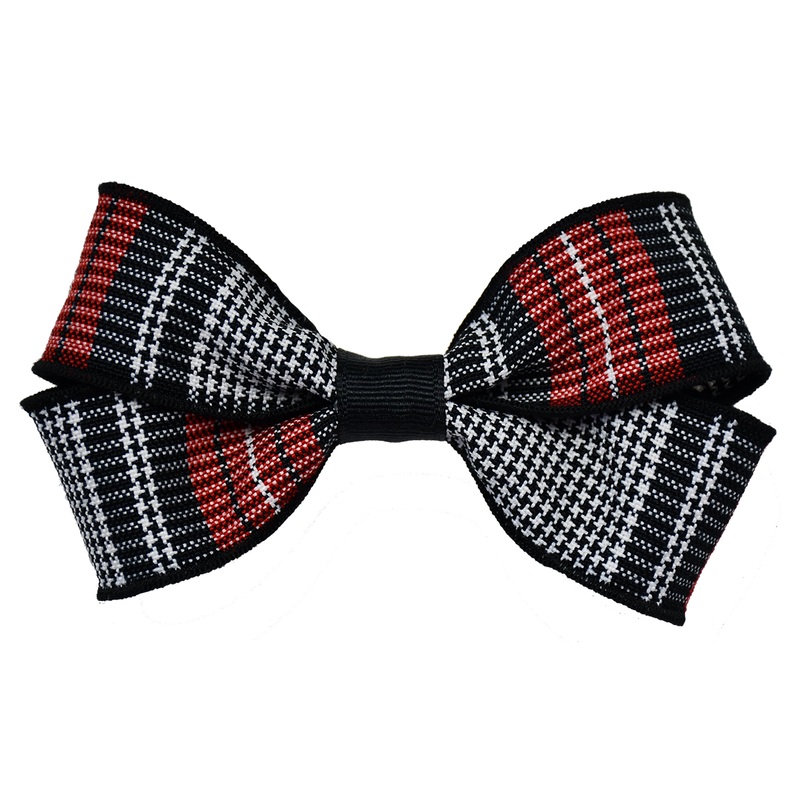 Clip Hair Bow|244 – Creighton Plaid