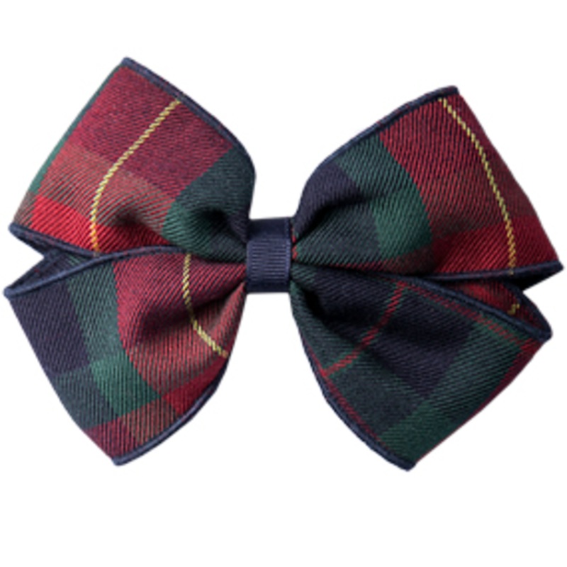 Clip Hair Bow|527 – Carrington Plaid